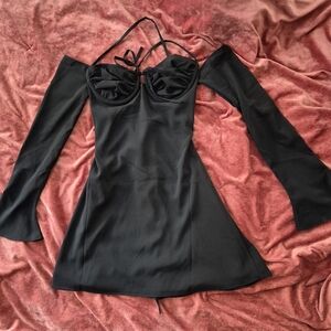 Elegant BabyBoo Black Off-Shoulder Dress